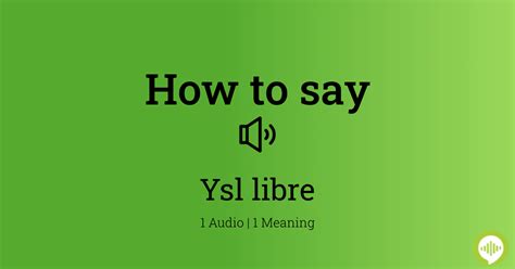 livre ysl|livre pronunciation.